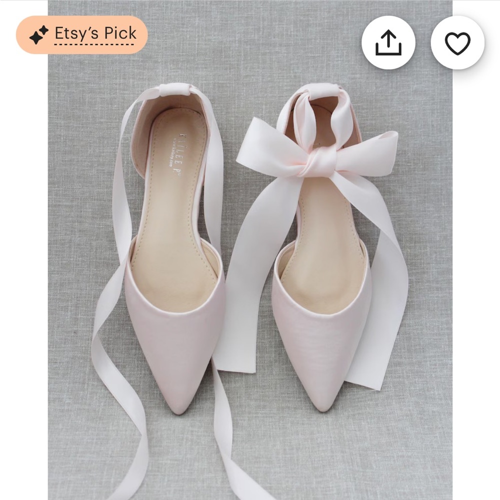 Kaileep pink bow shoes